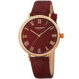 Akribos XXIV Quartz Red Dial Red Leather Ladies Watch AK1081RD - The Watches Men & Co