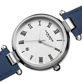 Akribos XXIV Quartz White Dial Blue Leather Ladies Watch AK1070BU - The Watches Men & Co #2