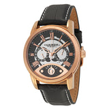 Akribos XXIV Black Dial Rose Gold-tone Men's Watch AK725RG - The Watches Men & Co