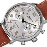 Akribos XXIV Silver Dial Dual Time Men's Watch AK1023SSBR - The Watches Men & Co #2