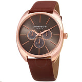 Akribos XXIV Womens Casual Chronograph Quartz Brown Dial Men's Watch P50187 - The Watches Men & Co