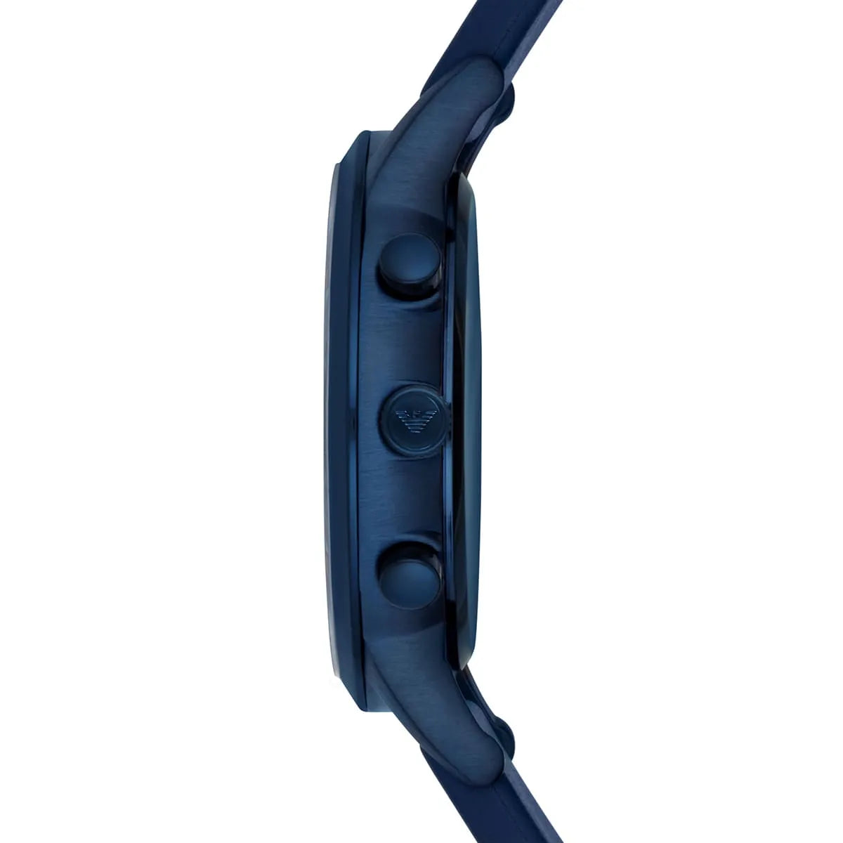 Emporio Armani Renato AR11026 side profile showing case thickness and chronograph pushers