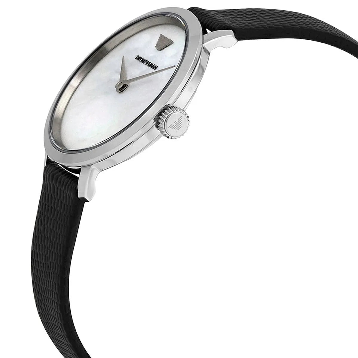 Emporio Armani Modern White Dial Black Leather Strap Watch For Women - AR11159 AR11159 - Image 3