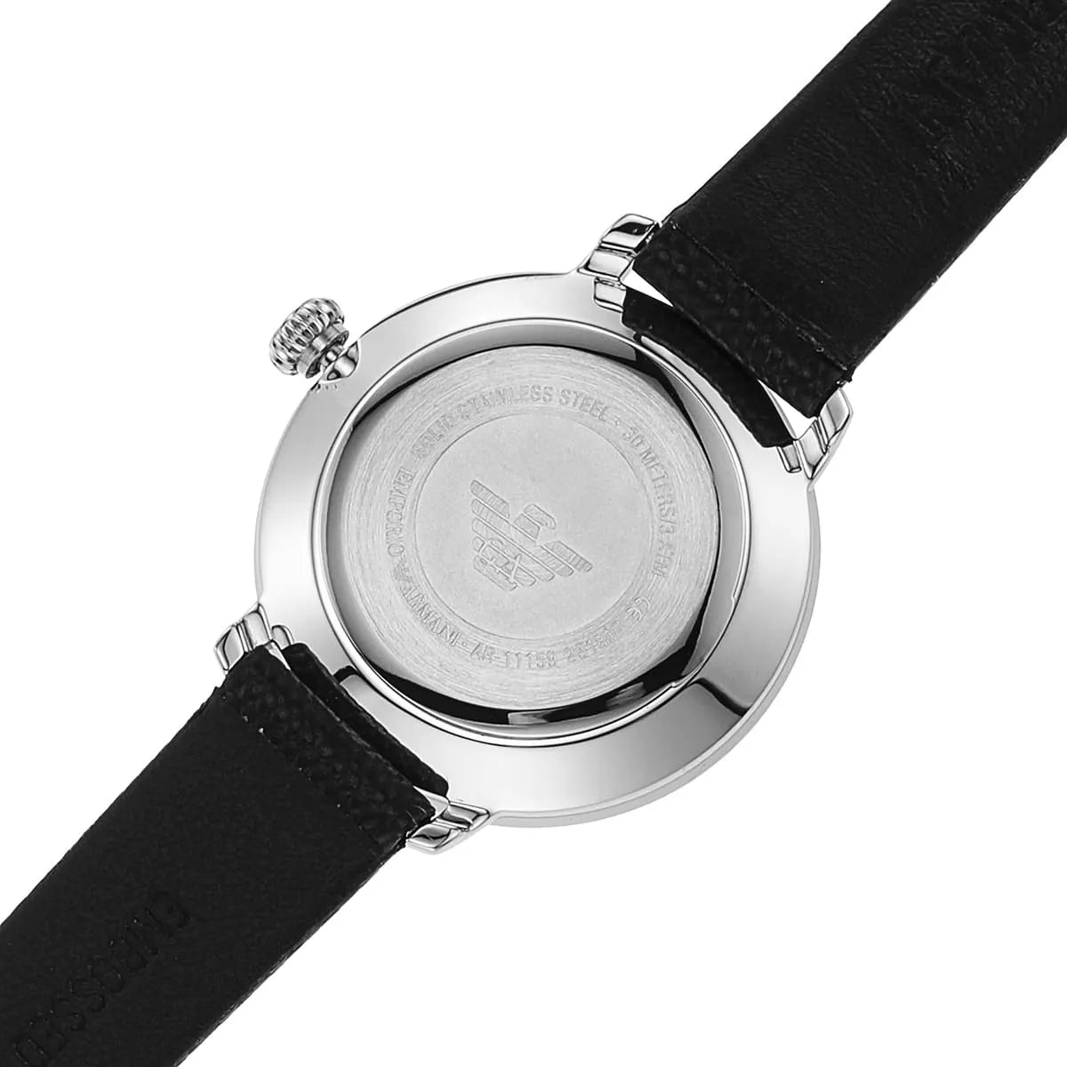 Emporio Armani Modern White Dial Black Leather Strap Watch For Women - AR11159 AR11159 - Image 5