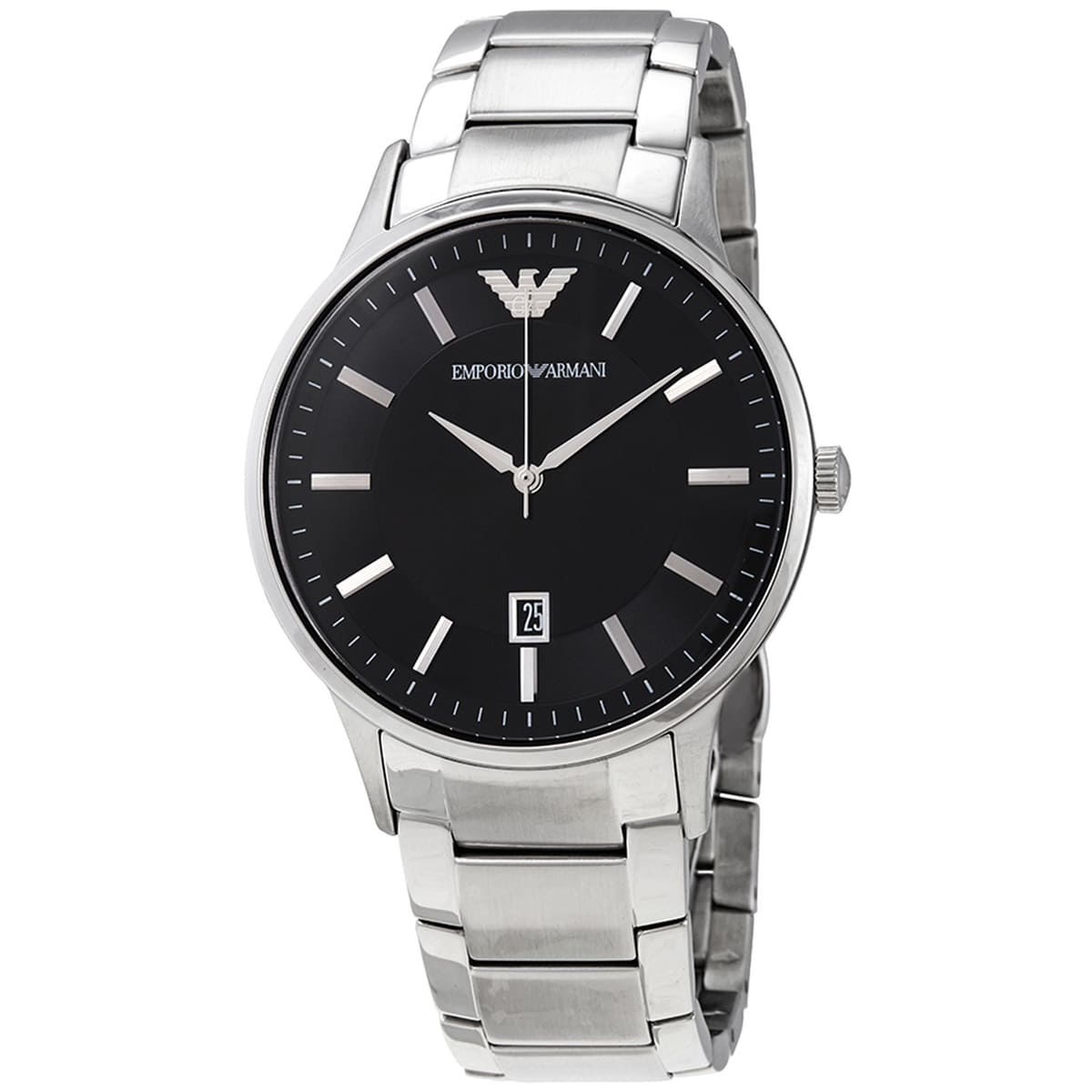 Emporio Armani Renato AR11181 men's watch with black dial and stainless steel bracelet
