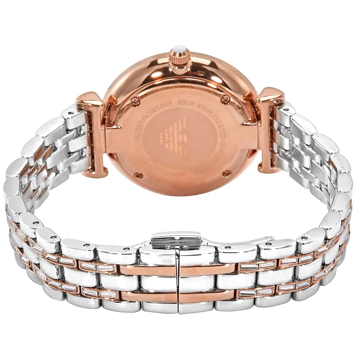 Emporio Armani Gianni T-Bar Quartz Silver Dial Women's Watch - AR11293