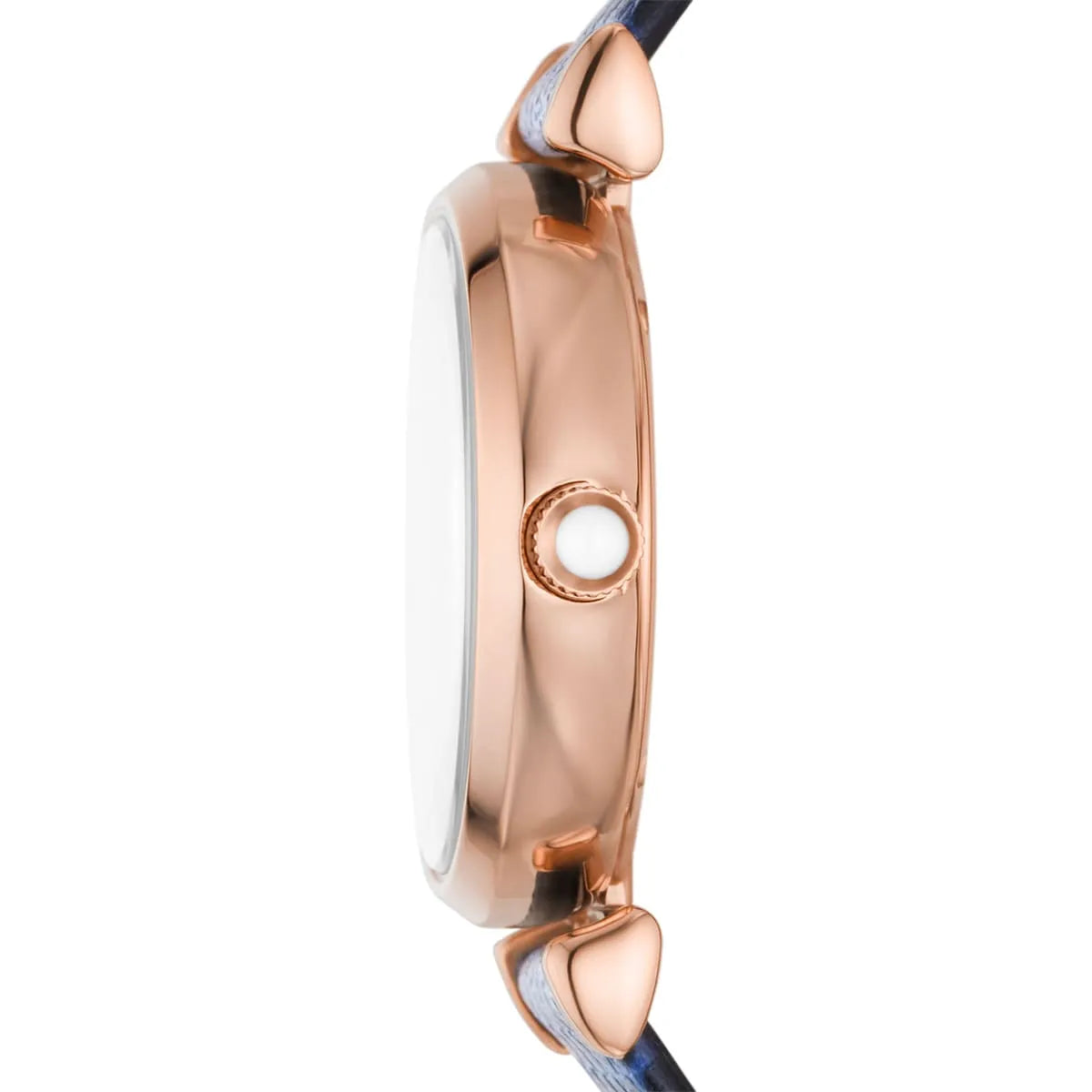 Emporio Armani Gianni T-Bar side view showing case thickness and crown detail