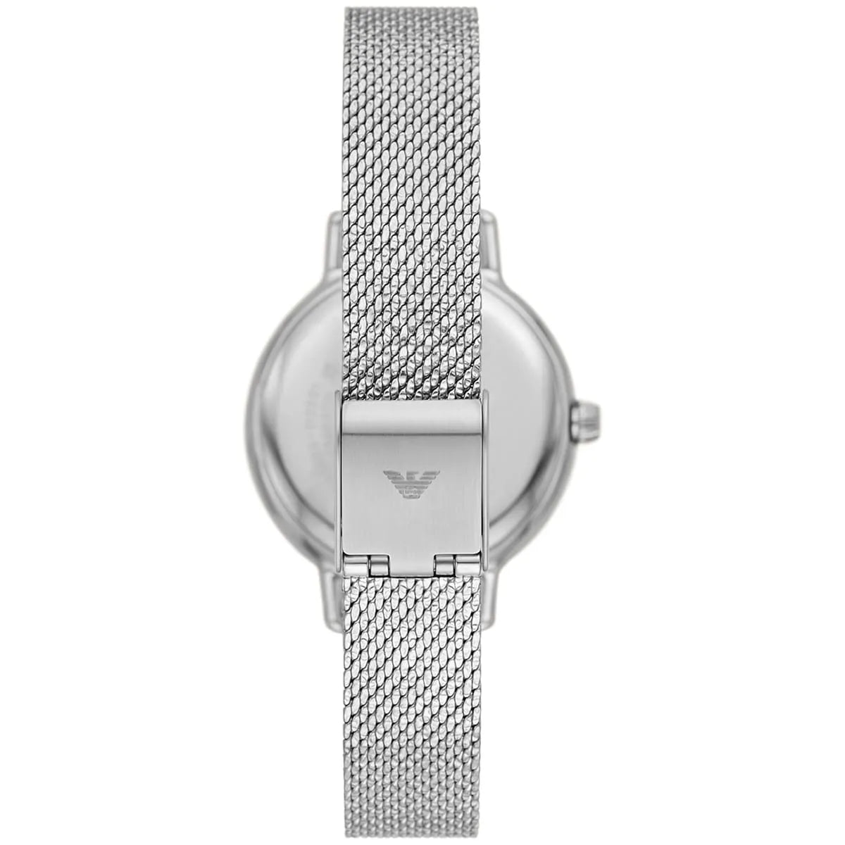 Emporio Armani AR11584 stainless steel mesh bracelet with fold-over clasp detail
