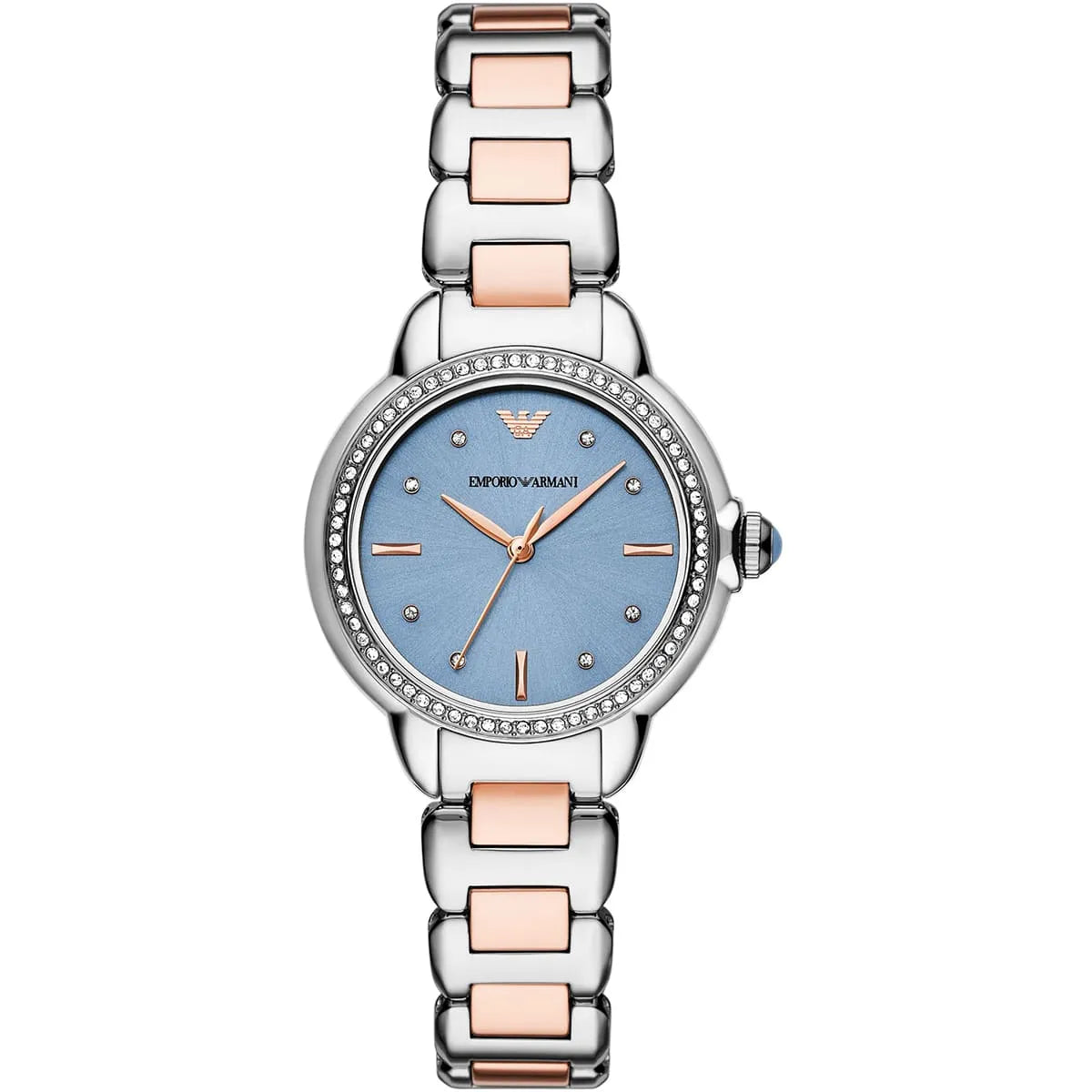 Emporio Armani Mia Blue Sunray Dial Two-tone Women's Watch - AR11597