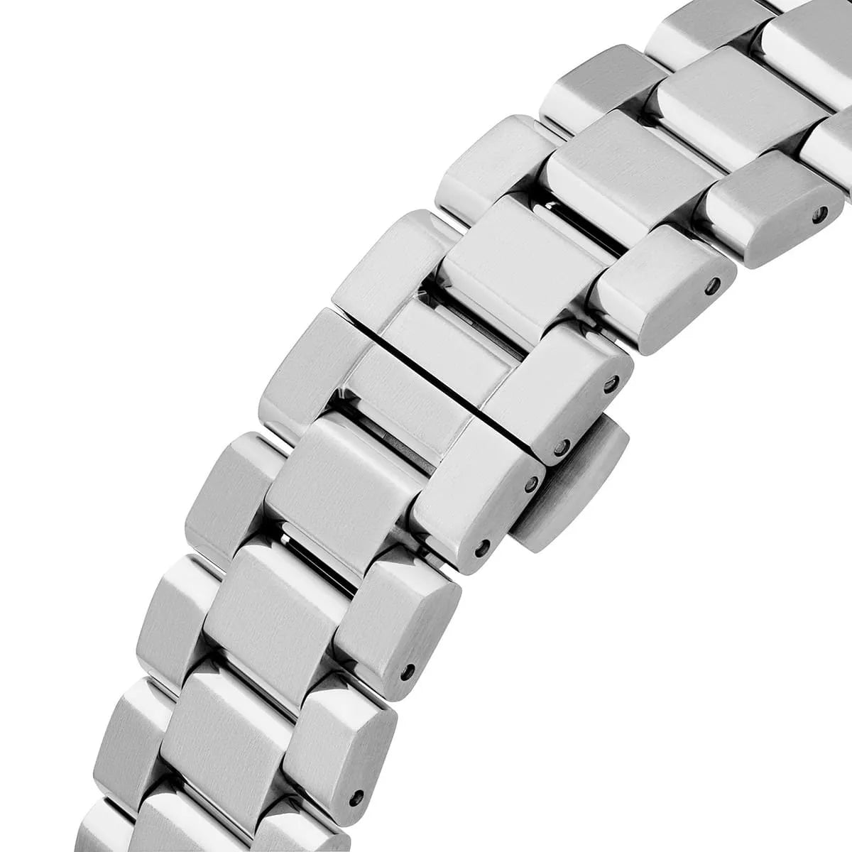 Emporio Armani Federico stainless steel three-link bracelet with polished and brushed finish
