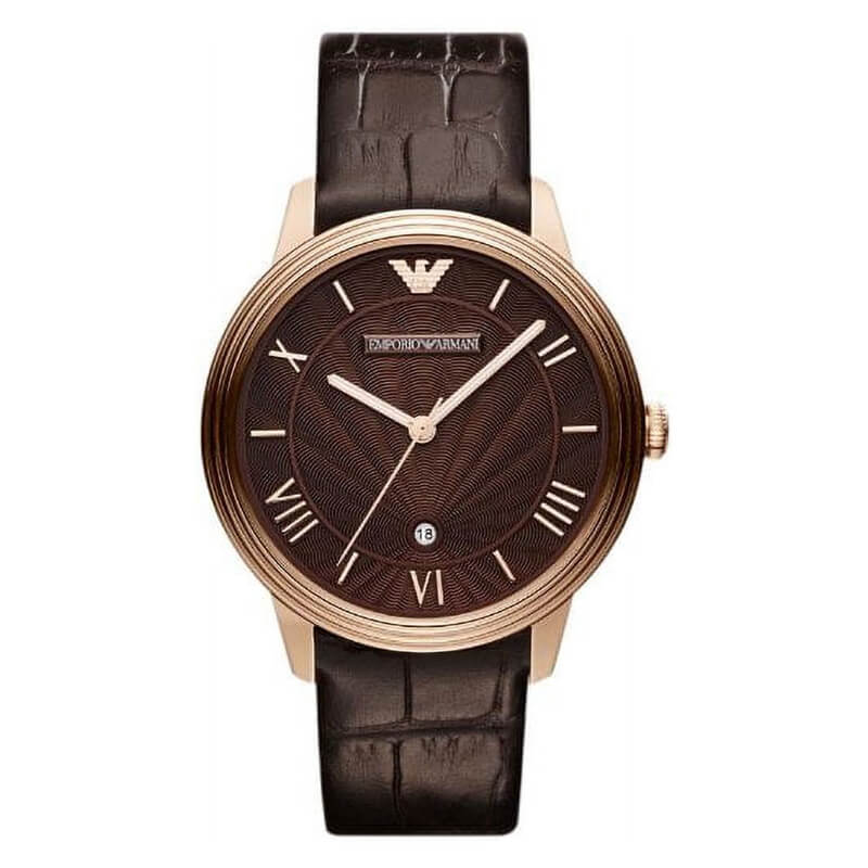 AR1613 Emporio Armani classic quartz watch with roman numeral markers and date window