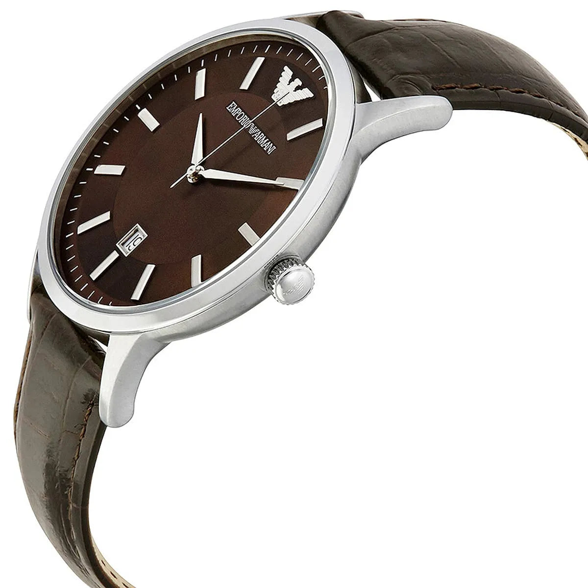 Side profile of Emporio Armani Renato AR2413 watch on wrist