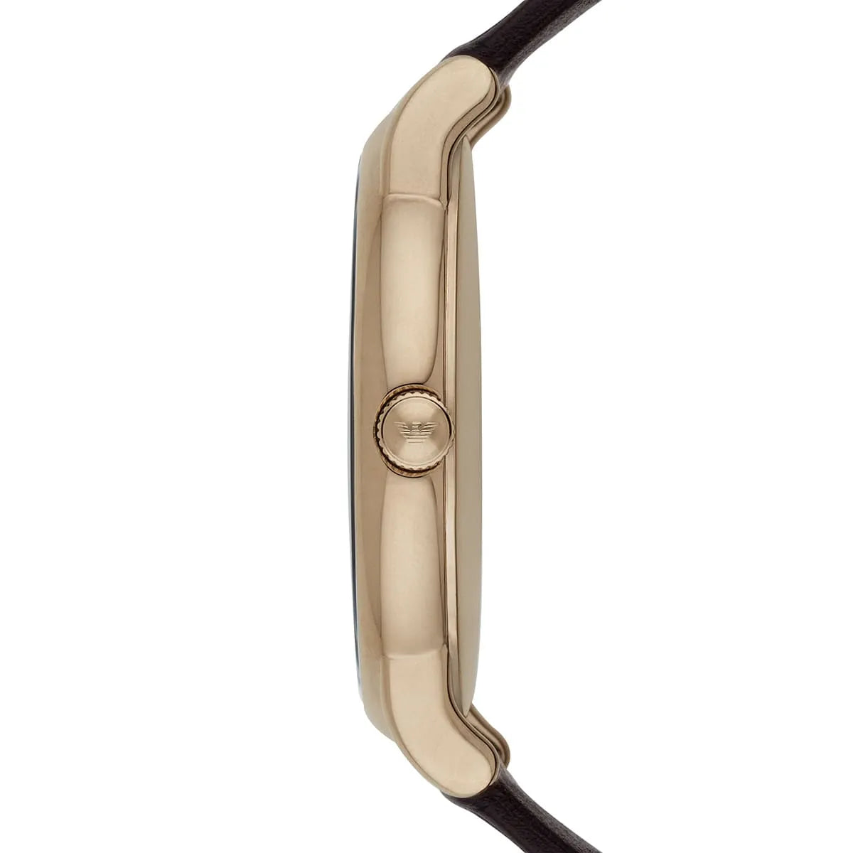 Emporio Armani Luigi AR2503 side profile showing case thickness and strap