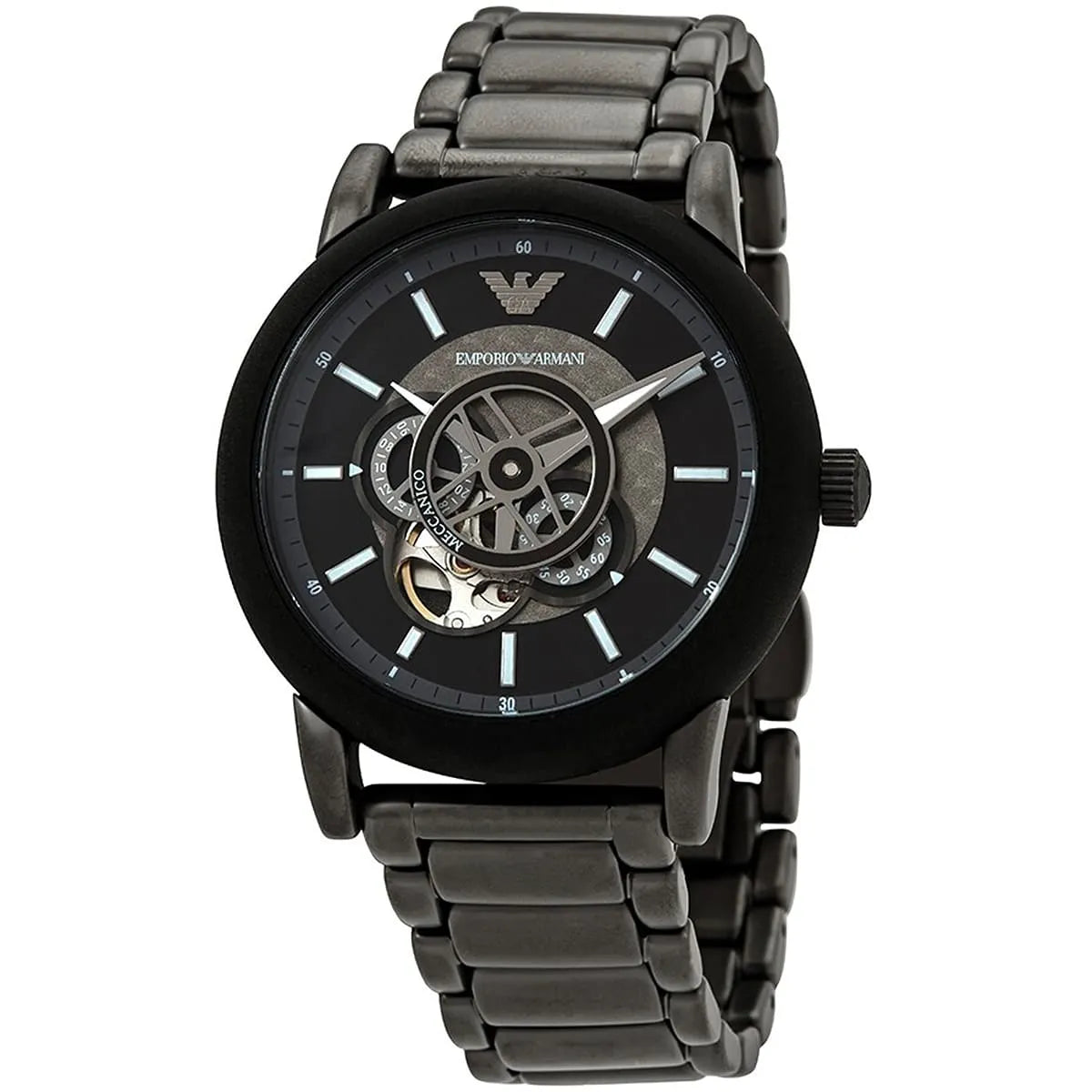 Emporio Armani Luigi Meccanico Automatic Matte Gunmetal Men's Watch - AR60010