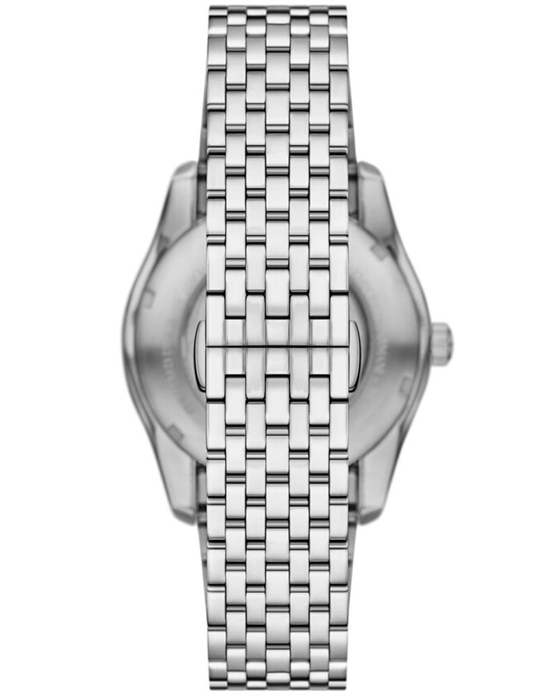 Rear view of Emporio Armani AR60091 watch with stainless steel case back