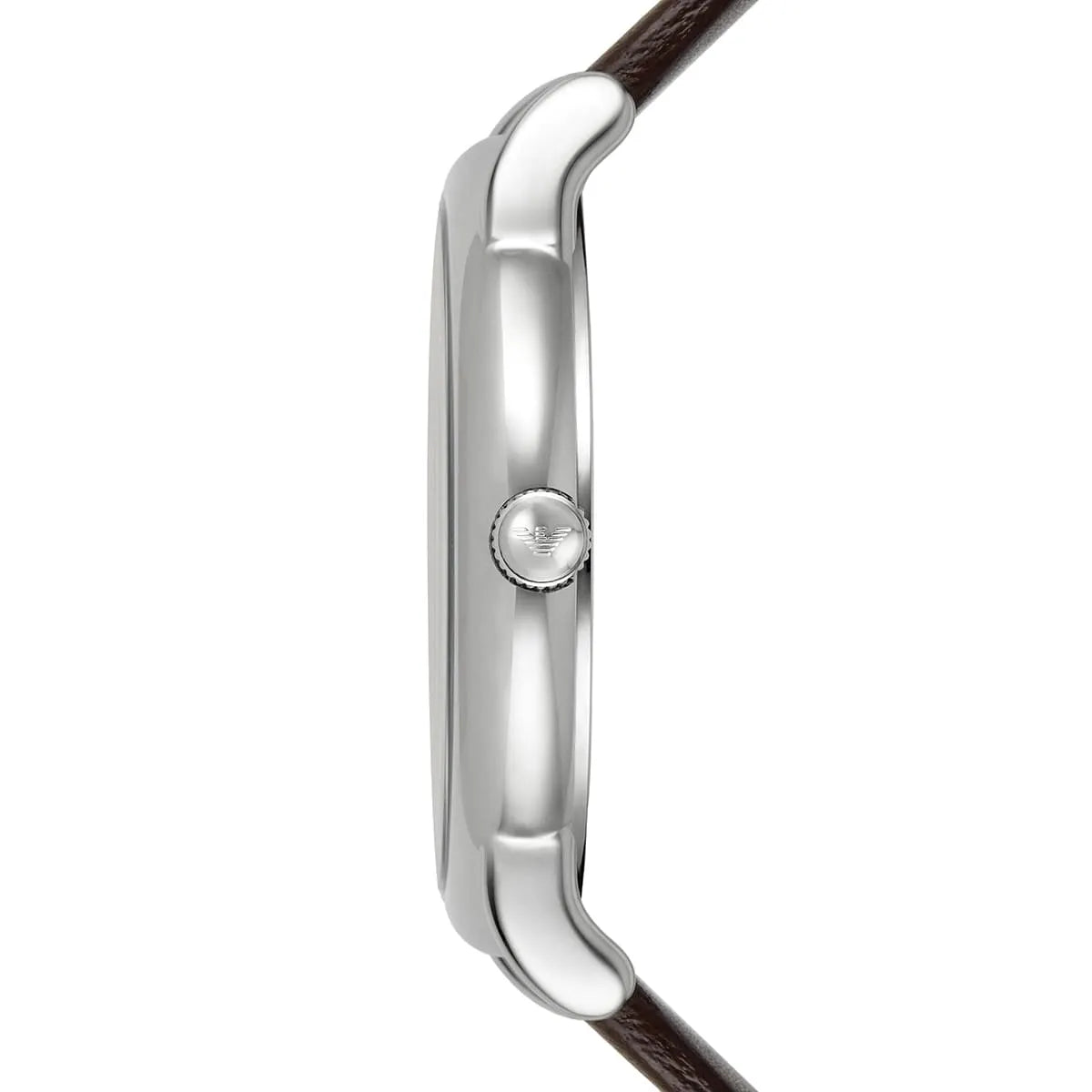 Emporio Armani Kappa Quartz White Dial Brown Leather Strap Watch For Men - AR80006 AR80006 - Image 4