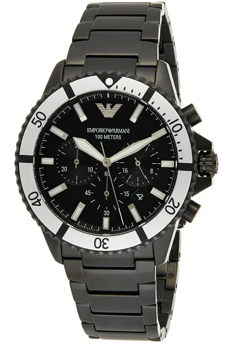 Emporio Armani Diver Chronograph Black Men's Watch - AR80050