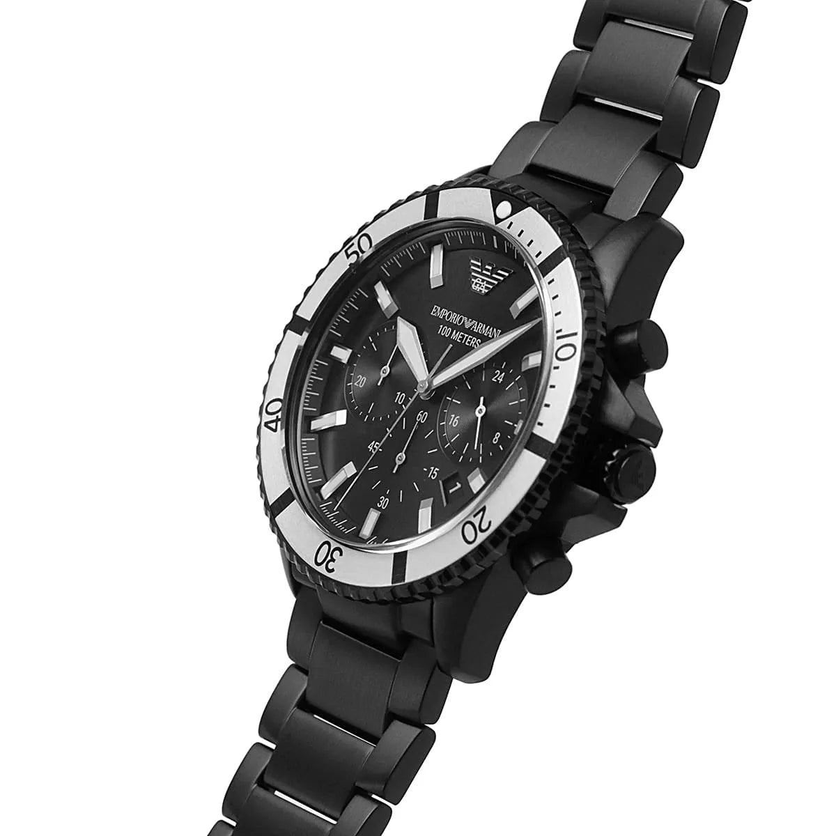 Emporio Armani Diver Chronograph Black Men's Watch - AR80050