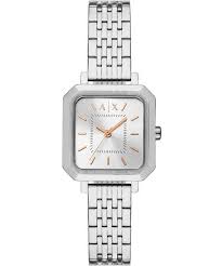 Armani Exchange LEILA silver analog women's watch AX5724 with square dial and steel bracelet