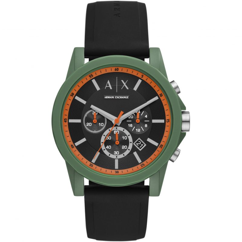 Armani Exchange Outerbanks Chronograph Quartz Black Dial Men’s Watch AX1348 - Watch