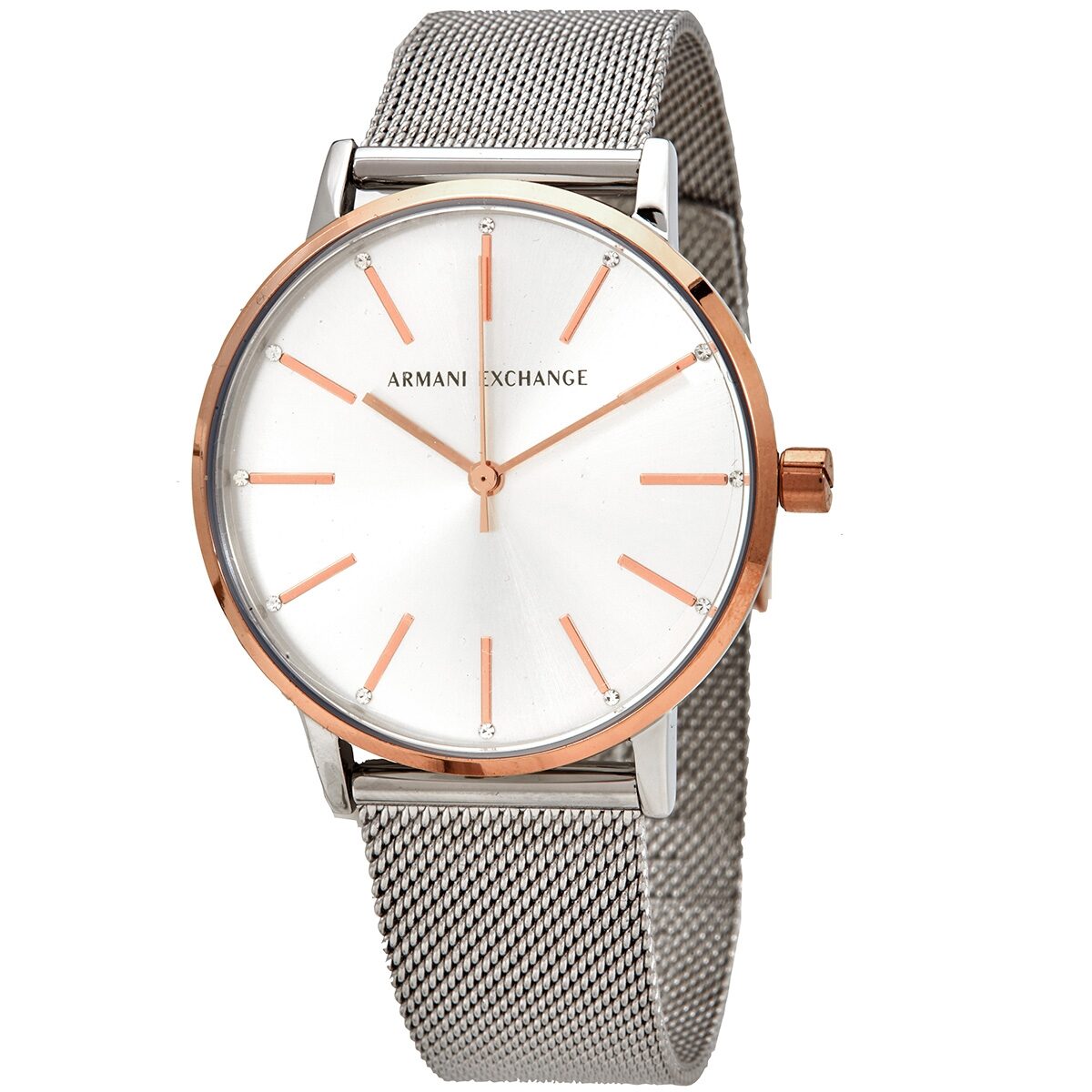 Armani Exchange Quartz Silver Dial Ladies Watch AX5537 - The Watches Men & CO