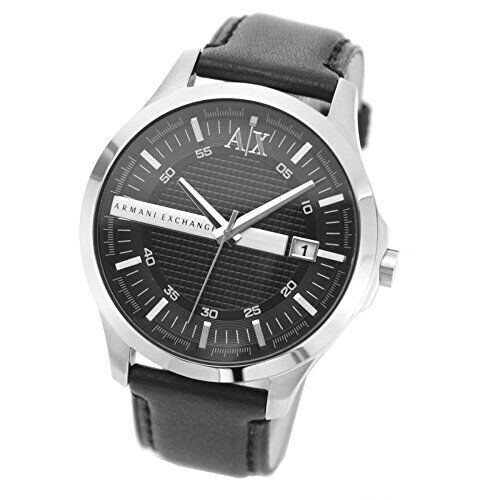 Armani Exchange Whitman Black Dial Black Leather Men’s Watch AX2101 - Watch