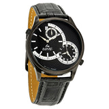 August Steiner Black Dual Time Dial Men's Watch AS8010BK - The Watches Men & Co