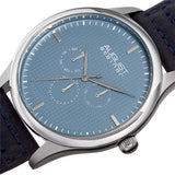 August Steiner Blue Dial Black Leather Men's Watch AS8243SSBU - The Watches Men & Co #2