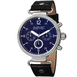 August Steiner Quartz Blue Dial Black Leather Men's Watch AS8131BKBU - The Watches Men & Co