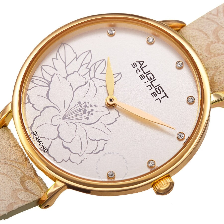 August Steiner Diamond Silver Dial Ladies Watch AS8242CM - The Watches Men & Co #2