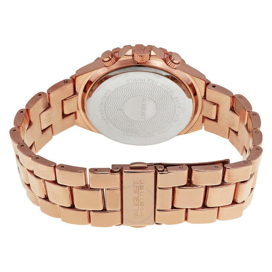 August Steiner Mother of Pearl Dial Rose Gold-tone Ladies Watch AS8031RG - The Watches Men & Co #3