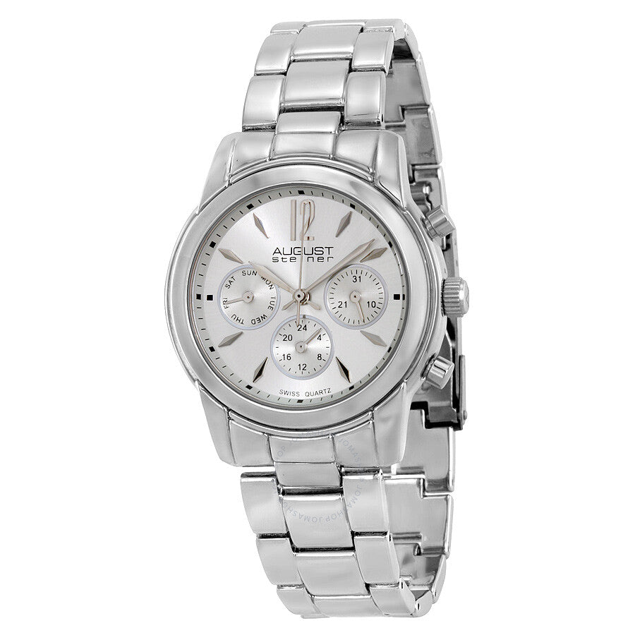August Steiner Multi-Function Silver Dial Ladies Watch AS8087SS - The Watches Men & Co