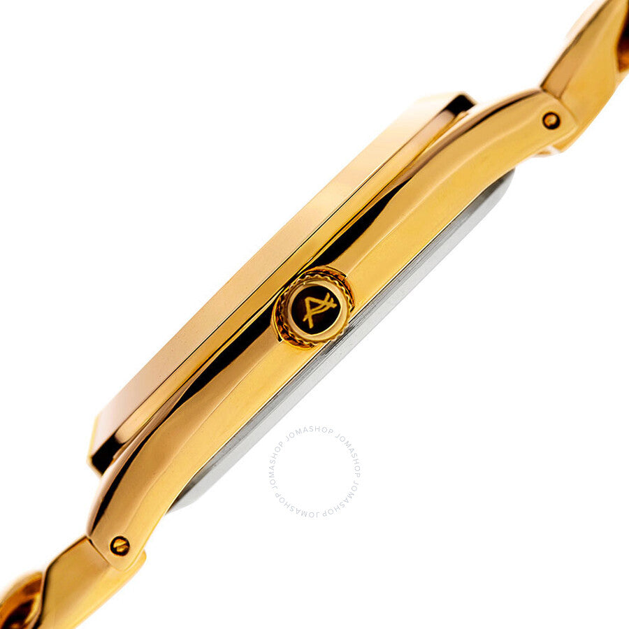 August Steiner Pink Dial Ladies Gold Tone Watch AS8222YGPK - The Watches Men & Co #4