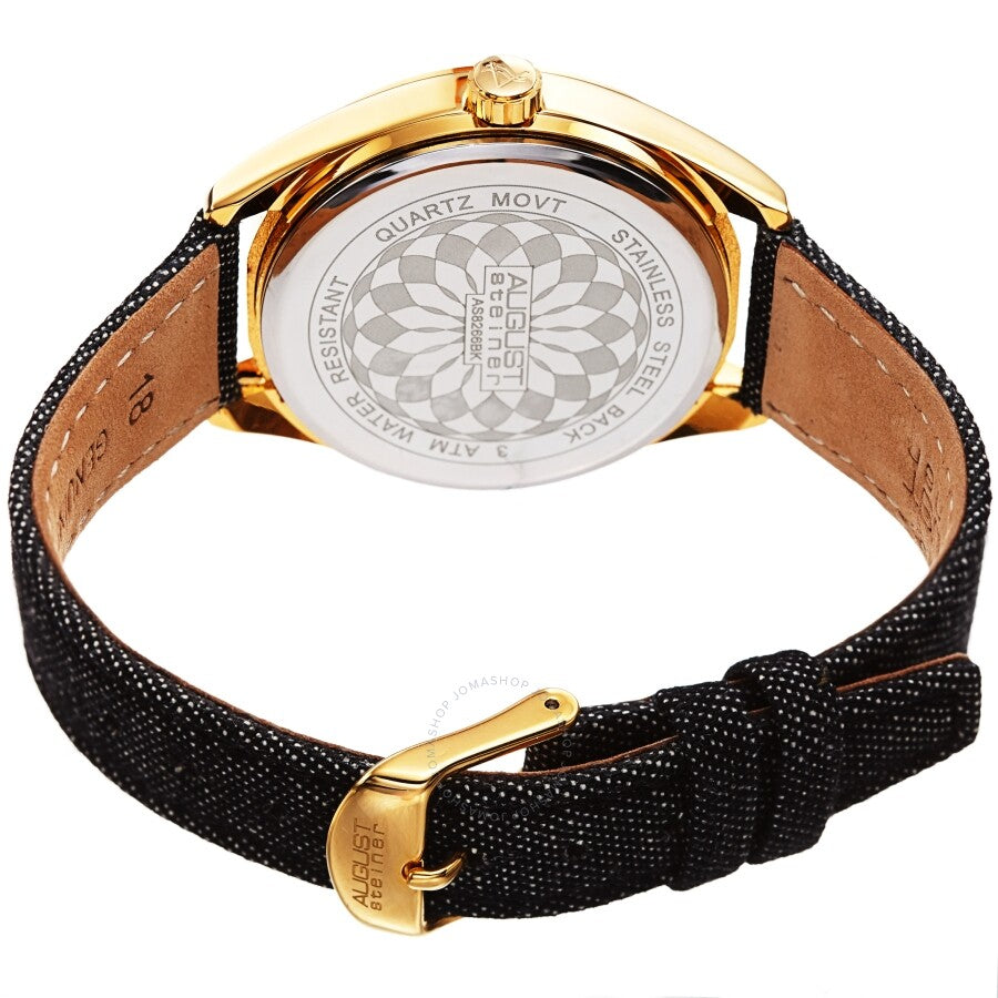 August Steiner Quartz Black Dial Ladies Watch AS8266BK - The Watches Men & Co #4