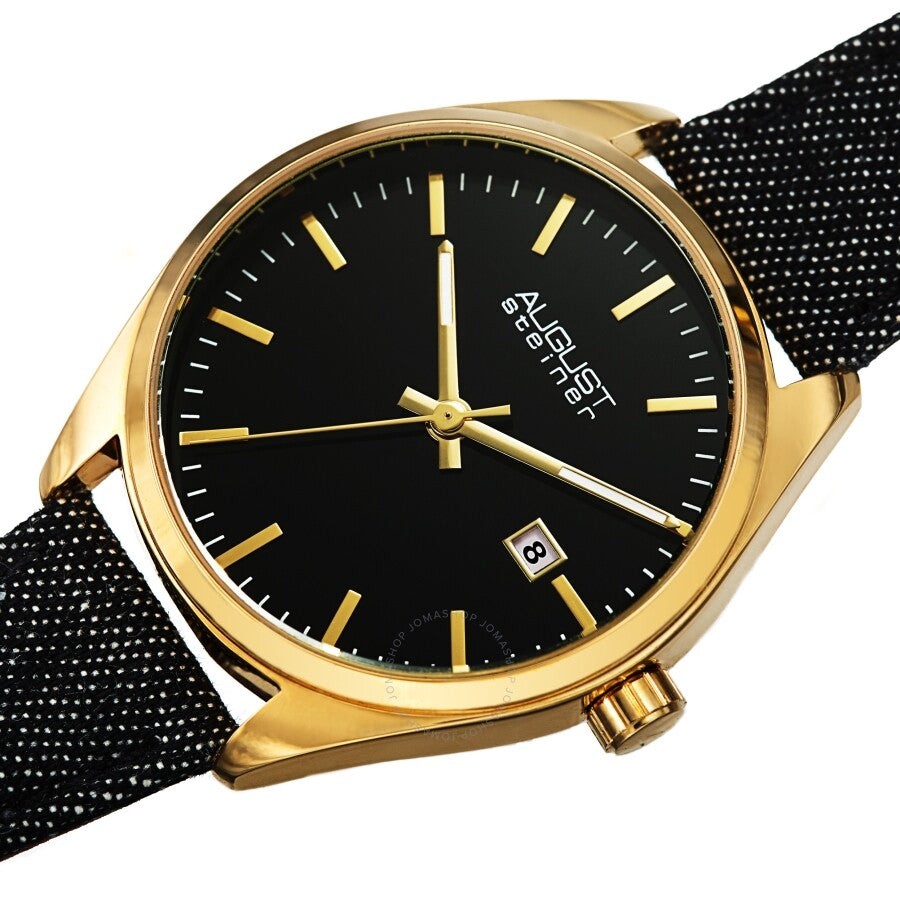 August Steiner Quartz Black Dial Ladies Watch AS8266BK - The Watches Men & Co #2