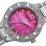August Steiner Quartz Crystal Pink Dial Ladies Watch AS8135SSPK - The Watches Men & Co #2