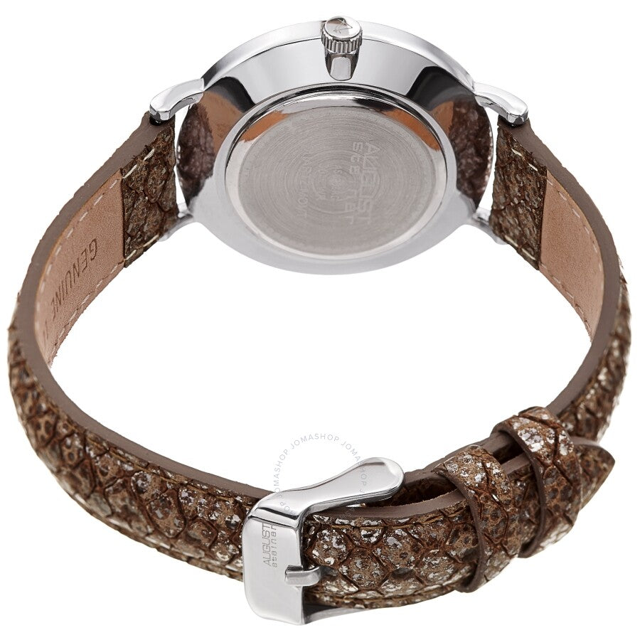 August Steiner Quartz Crystal White Dial Ladies Watch AS8258SS - The Watches Men & Co #4