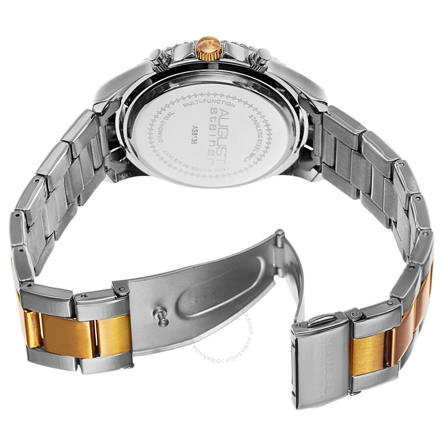 August Steiner Quartz Diamond Crystal Blue Dial Ladies Watch AS8136TTBU - The Watches Men & Co #4