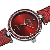 August Steiner Quartz Diamond Red Dial Ladies Watch AS8280RD - The Watches Men & Co #2