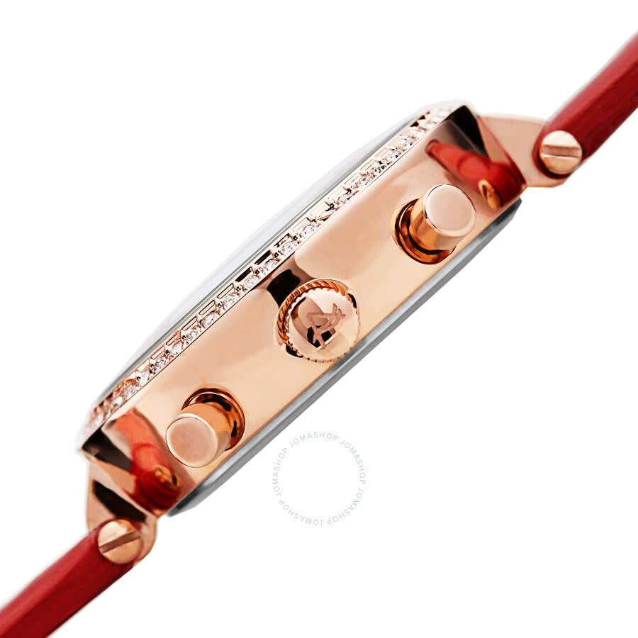 August Steiner Quartz Diamond Red Dial Ladies Watch AS8288RD - The Watches Men & Co #3
