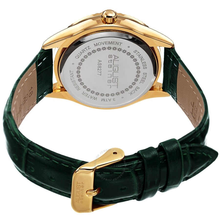 August Steiner Quartz Diamond Silver Dial Ladies Watch AS8277GN - The Watches Men & Co #4