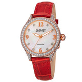 August Steiner Quartz Diamond White Dial Ladies Watch AS8188RD - The Watches Men & Co
