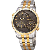 August Steiner Quartz Dual Time Grey Dial Two-tone Men's Watch AS8210TTG - The Watches Men & Co