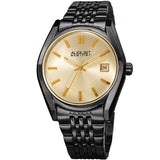 August Steiner Quartz Gold Dial Black-plated Ladies Watch AS8235BK - The Watches Men & Co
