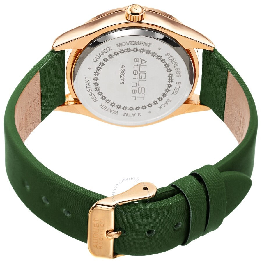 August Steiner Quartz Green and Gold Dial Ladies Watch AS8275GN - The Watches Men & Co #4
