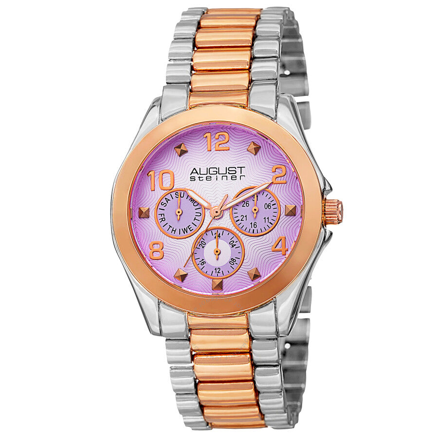 August Steiner Quartz Purple Dial Ladies Watch AS8150TTR - The Watches Men & Co