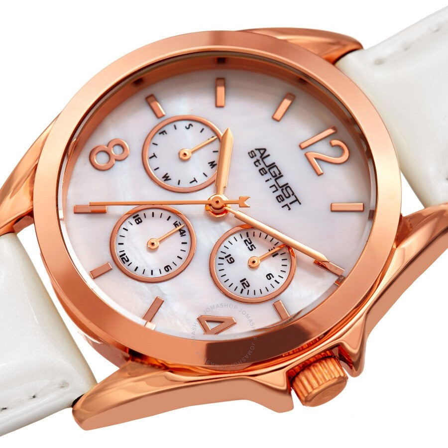 August Steiner Quartz Silver Dial Ladies Watch AS8191WTR - The Watches Men & Co #2