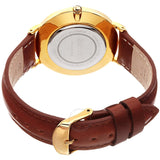 August Steiner Quartz White Dial Brown Leather Ladies Watch AS8247YGBR - The Watches Men & Co #4