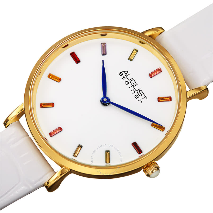 August Steiner Quartz White Dial Ladies Watch AS8287WT - The Watches Men & Co #2