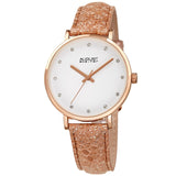 August Steiner Quartz Crystal White Dial Ladies Watch AS8258RG - The Watches Men & Co